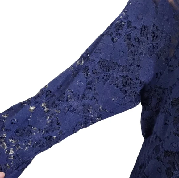 Torrid Lace Off Shoulder Top Womens 4x Purple 3/4 Sleeve Classy ~ Pre-Owned - Picture 4 of 13